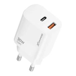 Зарядное устройство Grand-X GaN 1xUSB-C + 1xUSB QC3.0 36W white Фото 2