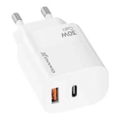 Зарядное устройство Grand-X GaN 1xUSB-C + 1xUSB QC3.0 36W white Фото 3