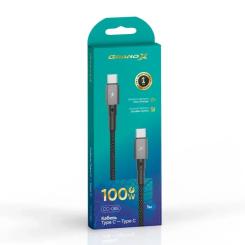 Дата кабель Grand-X USB-C to USB-C 1.0m 100W black Фото 3