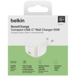 Зарядное устройство Belkin USB-C PD65W GaN PPS white Фото 3