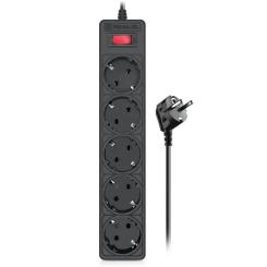 Сетевой фильтр питания REAL-EL RS-Protect 505, 1.8m, black Фото