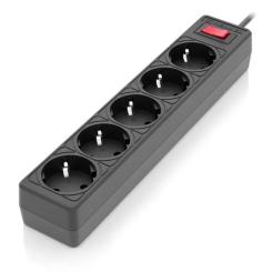 Сетевой фильтр питания REAL-EL RS-Protect 505, 1.8m, black Фото 1