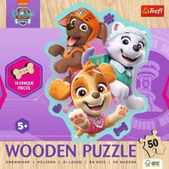 Пазл Trefl Wooden Веселая компания щенков, 50 элементо Фото 2