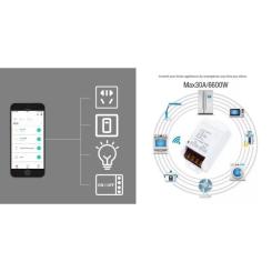 Умное реле TUYA Wi-Fi, 30A, AC 100-240V, 6600W Фото 1