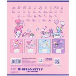 Тетрадь Kite Hello Kitty, 12 аркушів, коса лінія Фото 11