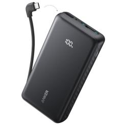 Батарея универсальная Anker 20000mAh 22.5W Built-In USB-C Cable Black Фото