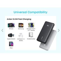 Батарея универсальная Anker 20000mAh 22.5W Built-In USB-C Cable Black Фото 6