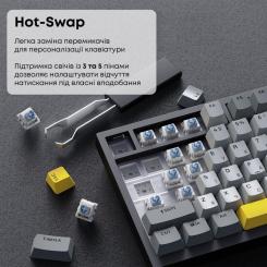 Клавиатура Ajazz AK820 Sea Salt Switch RGB USB-C UA Black Фото 10