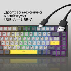 Клавиатура Ajazz AK820 Sea Salt Switch RGB USB-C UA Black Фото 6