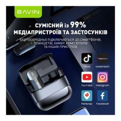 Микрофон BAVIN MP-100 Type-C Black Фото 3
