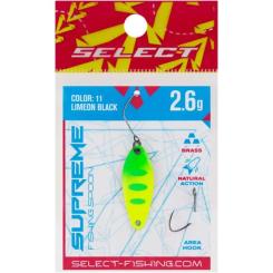 Блесна Select Supreme 2.6g 30mm 11 LimeON Black Фото 1