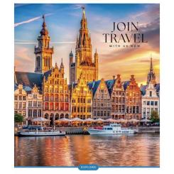 Тетрадь Школярик Join Travel 60 аркушів клітинка Фото