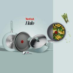 Сковорода Tefal Halo EUCALYPTUS, 28см, алюміній, бакеліт, сірий Фото 2