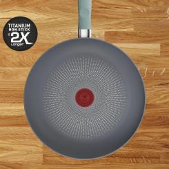 Сковорода Tefal Halo EUCALYPTUS, 28см, алюміній, бакеліт, сірий Фото 3