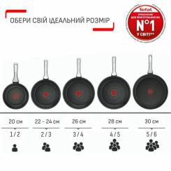 Сковорода Tefal Halo EUCALYPTUS, 28см, алюміній, бакеліт, сірий Фото 7