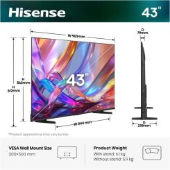 Телевизор Hisense 43E7S Фото 7