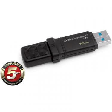 USB флеш накопитель Kingston 16Gb DataTraveler DT111 Black Фото 1