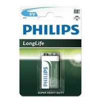 Батарейка Philips Крона PHILIPS 6F22 Longlife L1B Фото