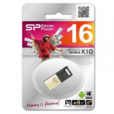 USB флеш накопитель Silicon Power 16Gb Mobile X10 , OTG, Champague Фото 3