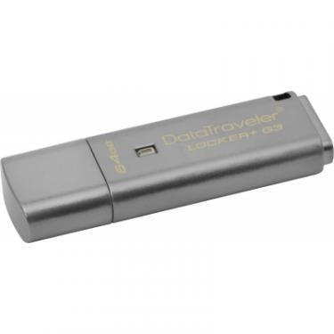 USB флеш накопитель Kingston 64Gb DataTraveler Locker+ G3 USB 3.0 Фото 1