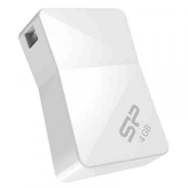 USB флеш накопитель Silicon Power 4Gb Touch T08 White USB 2.0 Фото 1