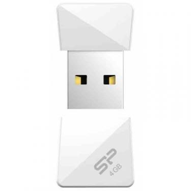 USB флеш накопитель Silicon Power 4Gb Touch T08 White USB 2.0 Фото 2