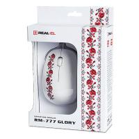Мышка REAL-EL RM-777 Glory, USB, white Фото 4