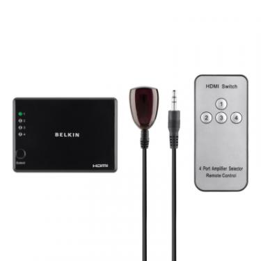 Коммутатор видео Belkin HDMI SwitchBox High Speed w/Ethernet, (4 вх, 1 вых Фото 1