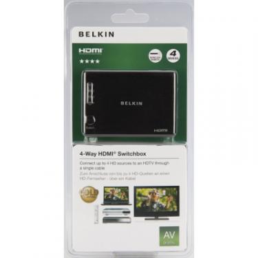 Коммутатор видео Belkin HDMI SwitchBox High Speed w/Ethernet, (4 вх, 1 вых Фото 2