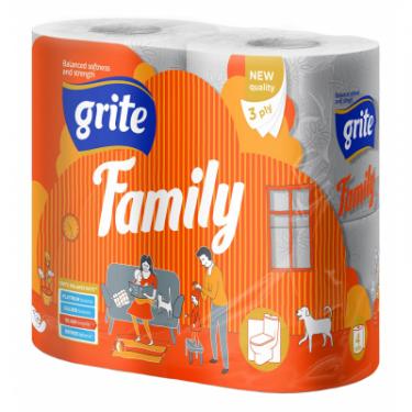 Туалетная бумага Grite Family 3 слоя 4 рулона Фото