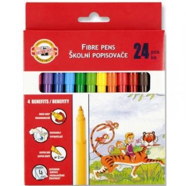 Фломастеры Koh-i-Noor Fibre pens 1002, 24 colors, картон Фото