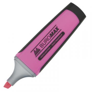 Маркер Buromax highlighter pen, chisel tip, pink Фото 1