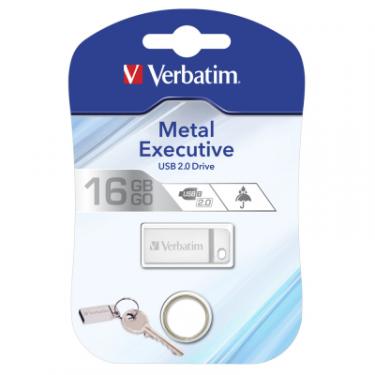 USB флеш накопитель Verbatim 16GB Metal Executive Silver USB 2.0 Фото 4
