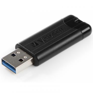 USB флеш накопитель Verbatim 64GB PinStripe Black USB 3.0 Фото 3