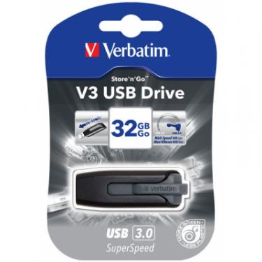 USB флеш накопитель Verbatim 32GB Store 'n' Go Grey USB 3.0 Фото 4