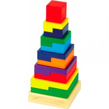 Развивающая игрушка Мир деревянных игрушек Пирамида Квадрат Фото