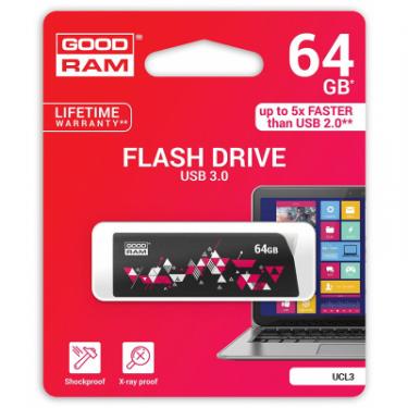 USB флеш накопитель Goodram 64GB UCL3 Click Black USB 3.0 Фото 3