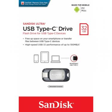 USB флеш накопитель SanDisk 32GB Ultra Type C USB 3.1 Фото 5