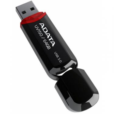 USB флеш накопитель ADATA 64GB UV150 Black USB 3.0 Фото 2