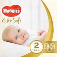 Подгузники Huggies Elite Soft 2 Mega (4-7 кг) 80 шт Фото