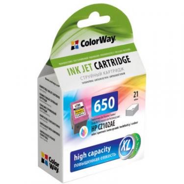 Картридж ColorWay HP №650 color (CZ102AE) ink level Фото