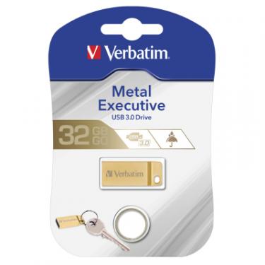 USB флеш накопитель Verbatim 32GB Metal Executive Gold USB 3.0 Фото 3