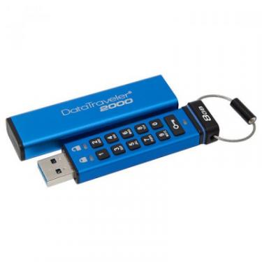 USB флеш накопитель Kingston 8GB DataTraveler 2000 Metal Security USB 3.0 Фото 2