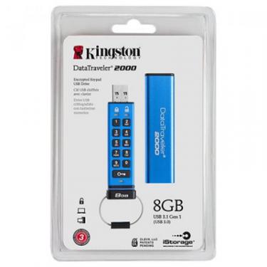 USB флеш накопитель Kingston 8GB DataTraveler 2000 Metal Security USB 3.0 Фото 4