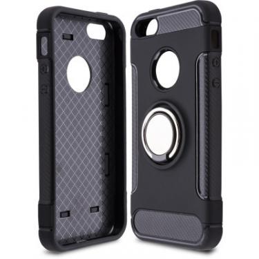 Чехол для мобильного телефона Laudtec для iPhone 5/SE Ring stand (black) Фото