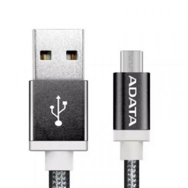Дата кабель ADATA USB 2.0 AM to Micro 5P 1.0m Black Фото 1