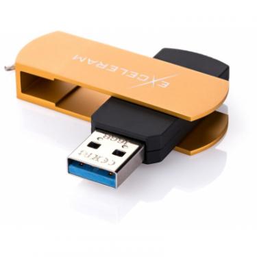 USB флеш накопитель eXceleram 32GB P2 Series Gold/Black USB 3.1 Gen 1 Фото 1