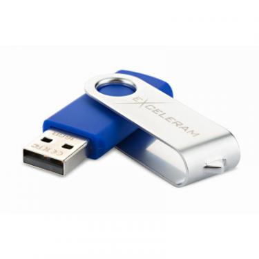 USB флеш накопитель eXceleram 16GB P1 Series Silver/Blue USB 2.0 Фото 1