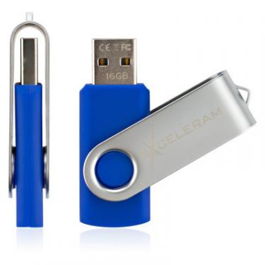 USB флеш накопитель eXceleram 16GB P1 Series Silver/Blue USB 2.0 Фото 3