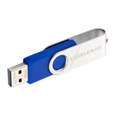 USB флеш накопитель eXceleram 16GB P1 Series Silver/Blue USB 2.0 Фото 4